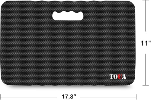 TOUA Kneeling Pad Thick Extra Large High Density Foam Kneeler Pad Mat for Gardening Yoga Exercise Bath (Black 2 Pack) - color: Black, size: Large - 2 Pack