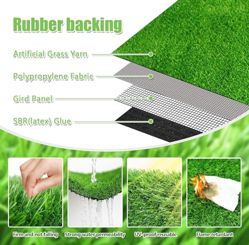 30 x 20 inches 2 Pack Fake Grass Pee for Dogs Artificial Grass Rug Pad for Puppy Potty Washable Grass Mat for Pet Training with Drainage Hole - size: 30 x 30 Inch (Pack of 2)