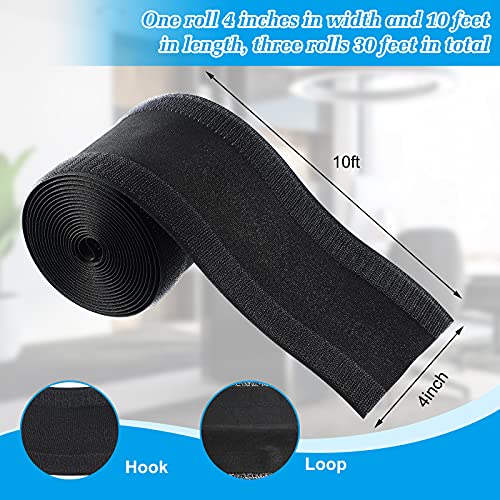 WILLBOND Carpet Cord Cover Cable Protector Floor Cover Cable Protector Management Only for Commercial Office Carpet(29.53 ft,Black) - color: Black, size: 29.53 ft