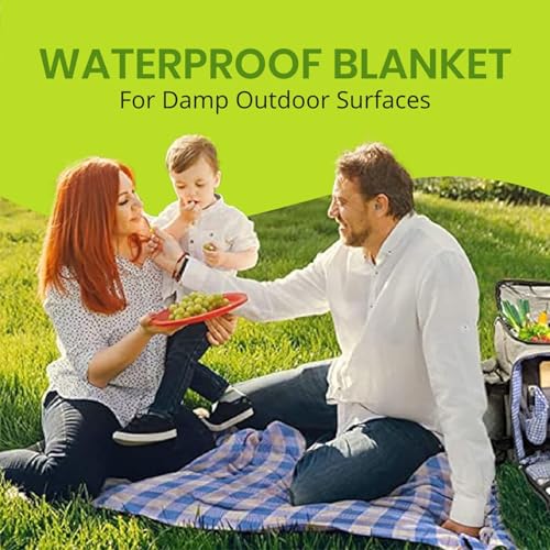 Nature Gear Picnic Backpack for 4, Insulated Picnic Set with Dinnerware, Wine Cooler, Blanket & Cutlery Service, Waterproof Outdoor Bag for Beach, Camping, Travel & Park, Blue - color: Blue