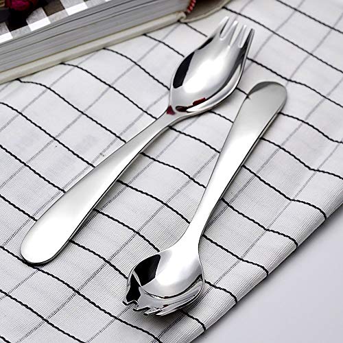6-Pack Mini Stainless Steel Sporks, Back to school lunch supplies Fruit Appetizer Dessert Salad Flatware Set, 5.9-Inch Long(S) - size: 5.6