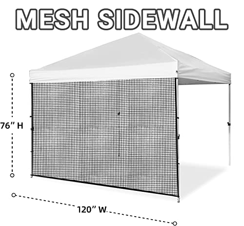 Mesh Sidewall for 10x10 Pop Up Canopy - Straight Leg, Commercial Grade Black Mesh Walls, 1 Pack Only - color: Black