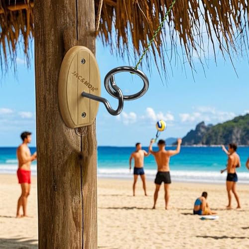 Hook and Ring Toss Game Swing Game DIY Kit -Stainless Steel Ring, Polyester Rope and Hardware - style: short board -green 1