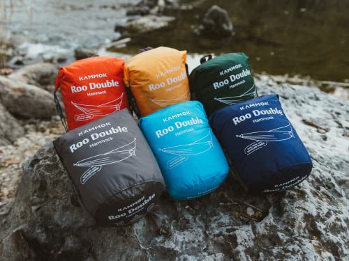 KAMMOK: Roo Double Hammock | Made from Strong & 100% Recycled Water Resistant Ripstop Fabric | Comfortable, Packable, Lightweight (Lifetime Adventure Grade Warranty), Sunflower Gold - color: Sunflower Gold, size: Roo Double