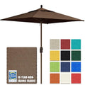 EliteShade USA 10-Year-Non-Fading 6x6Ft Square Market Patio Umbrella, UPF 50+ UV Protection Performance Sun Umbrella, Heavy Duty Commercial Grade Outdoor Table Umbrella with Crank, Windproof Vented Top for Garden, Pool, Deck and Outdoor Playsets, Chestnut
