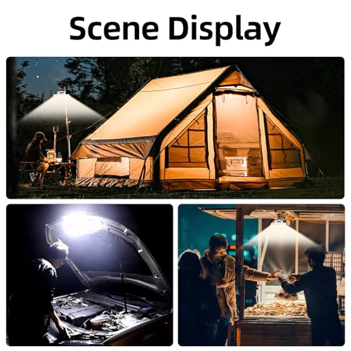 Tent Light Rechargeable Hanging Flashlight Ultra Bright Led Camping Lantern with Waterproof Portable Tent Lamp for Camping Emergency Usage(Infinite Dimming) - size: 60W(Dimming)