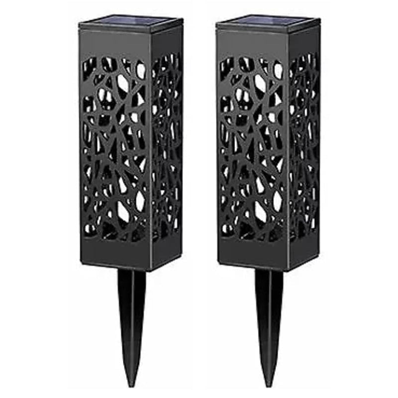 Outdoor Solar Ground Stake Light for Garden, Waterproof Solar Landscape Lighting for Pathway Garden Yard Path Walkway Driveway Lawn Patio Outside Decor, Warm White (2PCS) - color: 2PCS