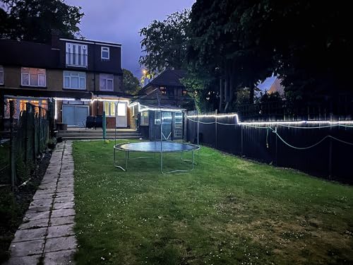 Lighting EVER 33ft 240 LED Outdoor Rope Lights Cool White 6000K, 24 V Connectable, Waterproof Clear Tube String Lights for Deck Railing, Patio Ground, Garden, Yard Lawn, Flower Bed Landscape, Camping - color: Cool White