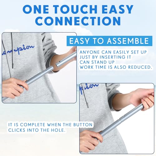 Lineshading 2 Packs Beach Tent Poles Adjustable Tarp Camping Poles 31 to 87 Inch Accessories for Sun Sails Canopy, Parties, Camping, Fishing, Hiking Outdoor Sport Activities