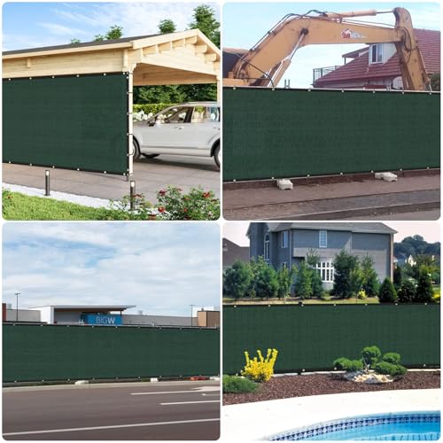 E&K Sunrise 6' x 12' Privacy Fence Screen with Grommets, Outdoor Windscreen Fence Covering Privacy Screen UV Blockage for Backyard Garden Patio, Zip Ties Included (Green) - color: Green, size: 0 6' x 12'