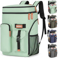 BAGPARKK Insulated Cooler Backpack,33/45 Cans Multifunctional Double Deck Leakproof Cooler Bag with Sternum Strap,Large Capacity Lightweight Travel Camping Beach Backpack - color: Mint Green, size: 33Can