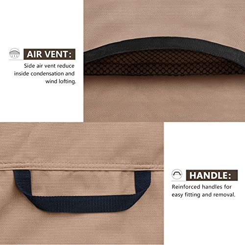 ULTCOVER Waterproof Square Air Conditioner Cover for Outside AC Units Size Upto 36W x 36D x 42H inch - color: Brown, size: 36x36x42 inch