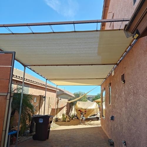 90% Shade Cloth for Patio, 6X20 FT Pergola Shade Cover, Breathable Sun Shade Fabric for Beach, Deck, Porch, Gazebo, Carport, Outdoor Sunshade Screen for Garden, Balcony, Pool. - size: 6x20Ft