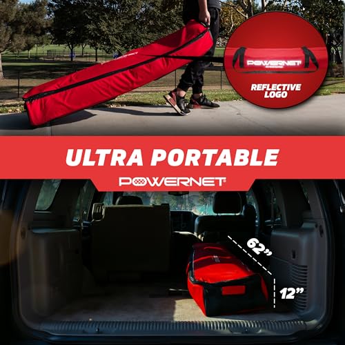PowerNet Soccer Goal for Backyard, 3Mx2M / 6x4 / 8x4 / 12x6 / 14x7 /18.5x6.5 / 21x7 / 24 x 8 Portable Soccer Net, Sports & Outdoors Training Equipment, Quick Setup 1 Goal & Zipper Storage Bag - style: 24 x 8 FT