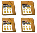 Mytee Products (4 Pack) 6' x 8' Tan Canvas Tarp 12oz Heavy Duty Water Resistant - color: Tan (4 Pcs), size: 6' x 8'