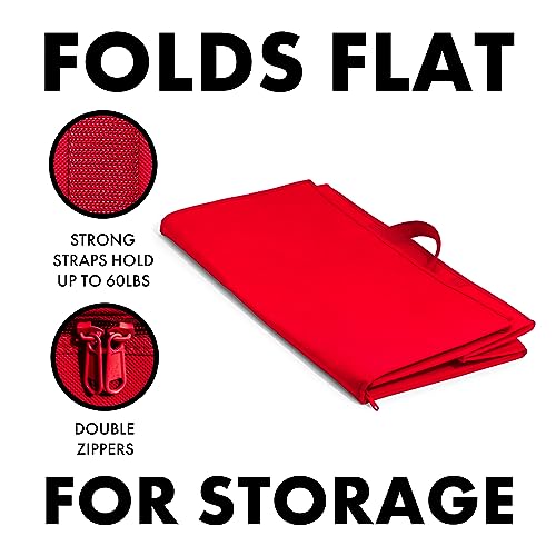 Carrywell (Not Made In China) Insulated Food Delivery and Catering Bags, XXXL Pizza Delivery and Reusable Warming Bag, Thermal Insulation Tote for Hot and Cold Food, Doordash - color: Red, size: 1 pack, style: Xxxl Insulated