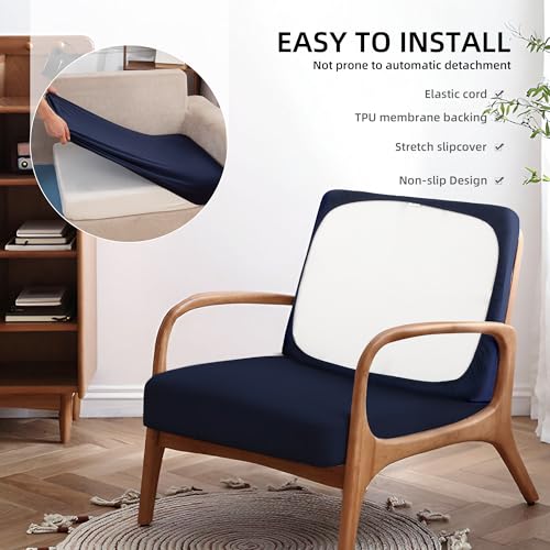14Pcs Outdoor Cushion Covers, Patio Cushion Covers,Stretch Elastic Slipcovers, Replacement Washable & Reusable Furniture Protector for Patio Couch (Navy Bluey,Cover Only) - color: Navy Blue, size: 14Pcs-Solid color