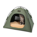 Pet Tent for Cats and Dogs - Portable & Foldable Indoor/Outdoor Travel Puppy Kitty, Sun Shade - Lightweight for Camping, Beach, Park, Larger-Green