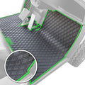 Xtreme MATS Yamaha Compatible Golf Cart Mat, Full Coverage Golf Cart Floor Liner Mat - Compatible with Yamaha Adventurer (2007-2017), G29, YDR, & Drive (Gen1) Models Only - Black with Green Trim - color: Green Trim, size: Drive/G29