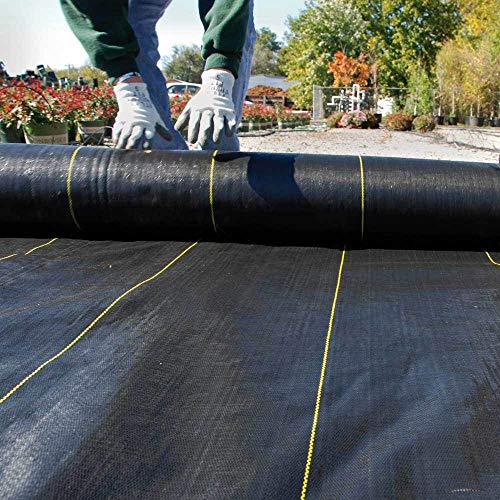 Dewitt 4-Pack Sunbelt Weed Barrier Fabric 3.2 oz, 6 x 300 Feet – Heavy-Duty Ground Cover Mat for Greenhouse Floors, Garden Rows, Raised Beds, Yard Gardening, and Outdoor Landscape Protection - size: 4 Pack, style: 6' x 300'