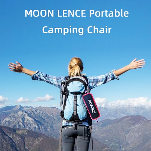 Portable Camping Chair, Ultralight Durable Foldable Chair for Outdoor Camp,Travel, Beach, Picnic, Garden, Sport Sturdy Frame, Comfortable Collapsible Lawn Chair, Supports 330Lbs