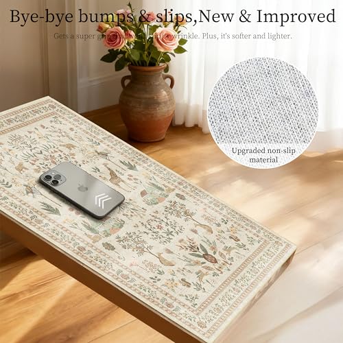 Beige Rug Door Mat Indoor Entrance, 2x3 Rug Washable Boho Floral Botanical Animal Small Area Rug, Non-Slip Low Pile Throw Rugs for Kitchen Front Door Indoor Entrance Entry, Laundry, Bathroom - color: B#pink (Animal), size: 2' x 3' (Rectangular)