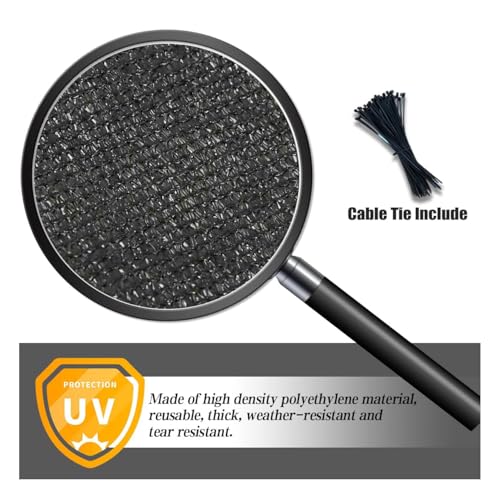 Balcony Privacy Screen Fence Cover 4'x10', HDPE Shade Mesh Fabric with Cable Ties, 90% Visibility Block, UV & Wind Protection for Patio, Deck, Porch, Pool, Backyard, Apartments Railing - color: Dark Gray, size: 4×10 FT