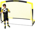 Happy Jump 7x5 FT & 5x3.6 FT Portable Soccer Goal for Youth Players Ages 6–14, Large-Frame Design Built for Long-Term Development, Easy Setup for Backyard, Park or School Training - style: 5x3.6 FT BY-1PC