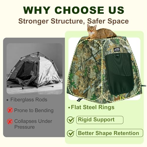 Pop Up Dog Tent & Cat Tent, Breathable Dog Camping Tent for Outdoor and Indoor Use, Portable Pet House with Ground Stakes and Washable Pad