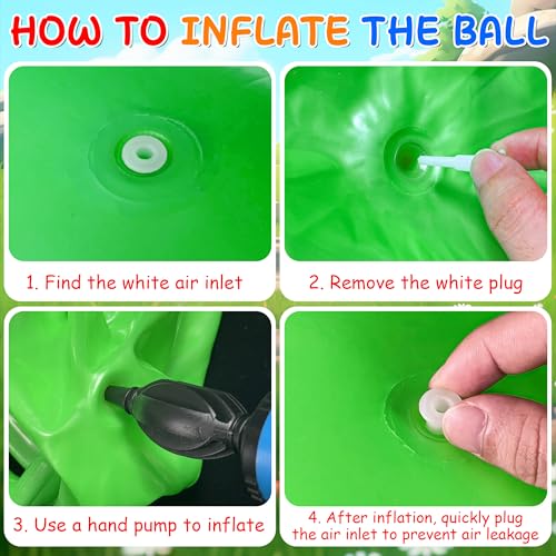 LINAYE Carnival Games Combo Set Outdoor Activities, Field Day Lawn Yard Family Reunion Fall Festival Games Hopper Balls Dart Board for Kids Ring Toss Egg and Spoon for Kids Birthday Party