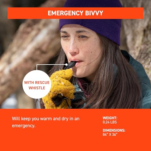 Survive Outdoors Longer 90% Emergency Bivvy - Comes with Survival Whistle & Tinder Paracord Drawstring - Add to Emergency Kit & Hiking Gear - Waterproof, Windproof & Tear-Resistant - color: Green
