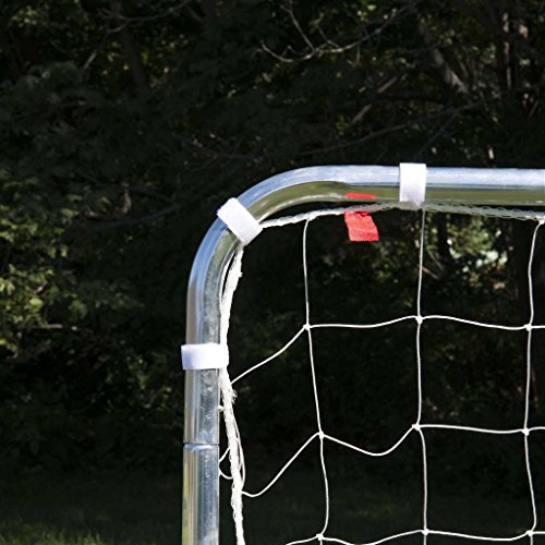 Franklin Sports Competition Soccer Goals - Backyard Portable Steel Soccer Goals - Adult + Youth Soccer Goal with Net + Ground Stakes Included - Multiple Sizes + Colors - color: Silver, style: Folding 10' x 5'