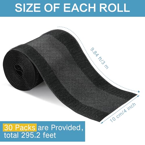 WILLBOND Carpet Cord Cover Cable Protector Floor Cover Cable Protector Management Only for Commercial Office Carpet(295.28 ft,Black) - color: Black, size: 295.28 ft