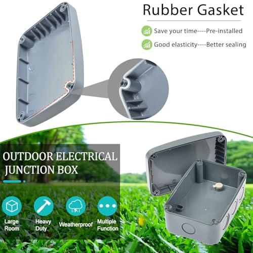 Outdoor Junction Box, Nineleaf IP66 3 Set Weatherproof Electrical Boxes with 20mm Cable Gland Kit, PVC/ABS Plastic Enclosure Box Universal Watertight 4.9 x 3.3 x 2.3 inch (125x86x62mm) - color: 3PK, size: Medium+4*M20