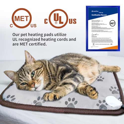 GOLOPET Extra Large Dog Heating Pad 47x30 in with Smart Thermostat Switch and Power Line Protection Tube,Obtained MET and UL Dual Certification,Waterproof Pet Heating pad-Paw Print - size: 47.0"L x 30.0"W x 0.5"Th