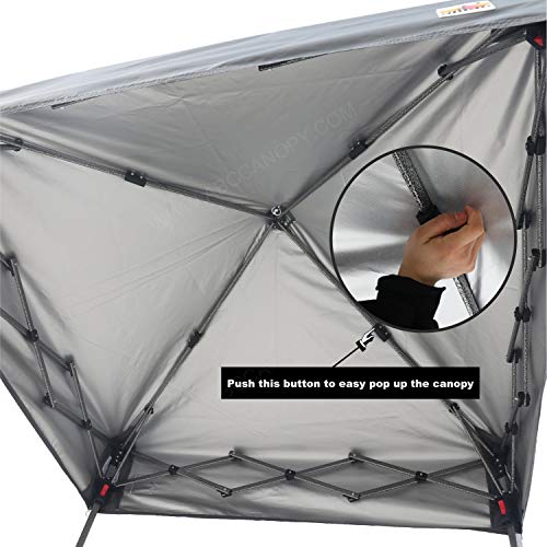 ABCCANOPY Pop Up Canopy - Outdoor Patio Portable Canopy Tent Heavy Duty for Backyard and Deck with 4 Sandbags(Light Gray, 5x5) - color: Light Gray, size: 5x5