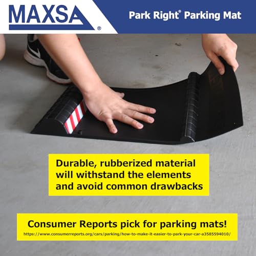 Maxsa 37359-RS Park Right 21" x 11" x 2" Parking Mat, Red, Amazon Exclusive - color: Red, size: 1-Pack