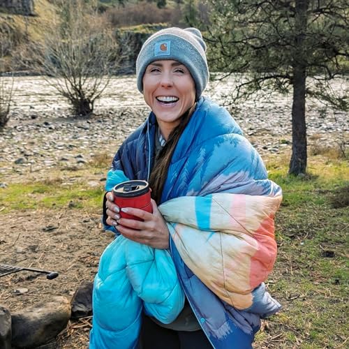Camping Blanket,Lightweight Puffy Printed Camping Blanket Packable Outdoor Blanket for Camping,Traveling, Stadium, Hiking, Picnics - color: Sunset, size: 52x75"