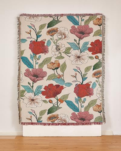 Erke Chair Recliner Cover Boho Throw Blanket Hippie Living Room Decor Wall Hanging Tapestry Outdoor Picnic Camping Rug Mattress Beach Towels Sofa Furniture Slipcover Bohemian 50”x70” The Floral - color: The Floral