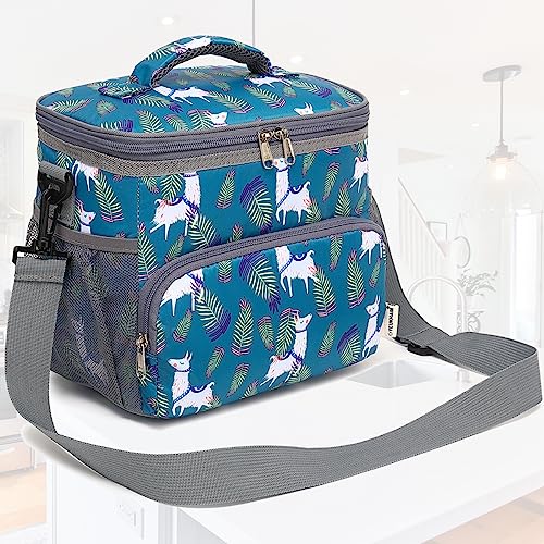 GYEUKHAM Insulated Lunch Bag for Adult/Women/Men, Reusable Large Lunch Box Cooler Soft Leakproof Tote, Thermal Meal Prep Lunch Pail with Adjustable Shoulder Strap for School/Travel/Office, Alpaca - color: Alpaca