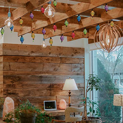 Vigdur Multicolor - Decorative String Lights Plug in with 10 Bulbs Connectable, Indoor Outdoor Patio Lights for Party Wedding Bedroom Bistro Cottagecore Decor - color: Multicolor
