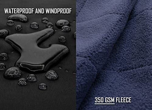 Waterproof Outdoor Blanket Large Fleece Camping & Stadium Blankets for Cold Weather. Perfect for Outdoors, Car, Dogs, Boat, Picnic. Windproof, Extra Warm, Machine Washable. - color: Black