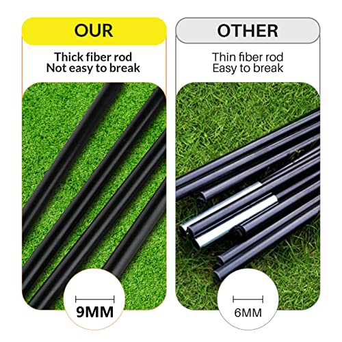 Soccer Goal with Carry Bag, 10/9MM Strengthen Pole, Arched Design, Kids Soccer Goals for Backyard Set 5x 3.1/3.6x2.7/2.9x2.4ft Portable Pop Up Soccer Nets for Toddler, Adults, Youth Games, Play, Gifts - color: Yellow, style: 2 Goals-3.6 ft x 2.7 ft