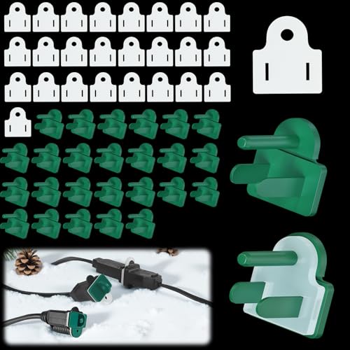 25 Sets Plug Protectors Covers and Weatherproof Gaskets, Outdoor Waterproof Outlet Plug Covers for Christmas Lights, Extension Cords, GFCI Tripping Prevention, Fit 2 or 3 Pronged Plugs - style: 25 Sets Green Weatherproof Plug Covers