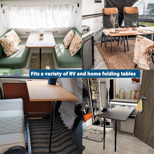 Benbuoo Foldable Aluminum Alloy Table Legs, 25-34" Adjustable Height, DIY Furniture for Saw Workbench RV Camping, Outdoor Desks, 2-Pack - size: AL-ST- 25-34IN-PK2
