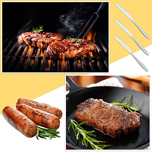 Nuenen 50 Pcs Easter Dinner Knives Set 8.5 Inch Table Knife Stainless Steel Butter Knives St. Patricks Day Tableware Cutlery Silverware Spreader Knife for Restaurant Mirror Polished Dishwasher Safe