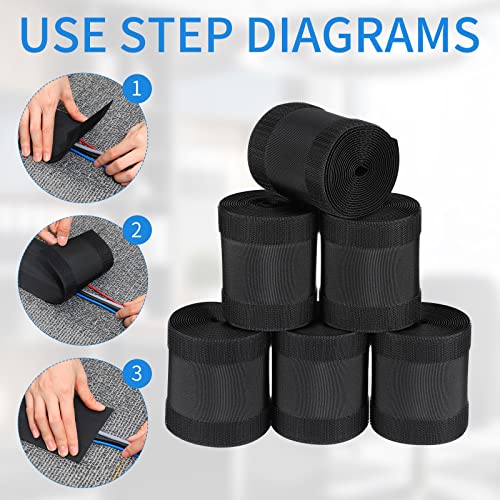 WILLBOND Carpet Cord Cover Cable Protector Floor Cover Cable Protector Management Only for Commercial Office Carpet(59.06 ft,Black) - color: Black, size: 59.06 ft