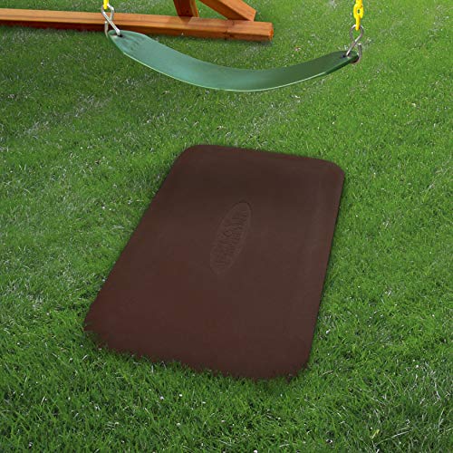 Gorilla Playsets 09-0012-PAIR-R Protective Rubber Mat For Swing Set of 2 Mats), Red - color: Red