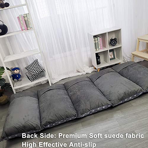ICOPUCA Floor Lounger Pillow casing for boy Girl, Soft Minky Plush, Arrow Print, Cover/Sleeve/Casing ONLY! Perfect Reading and Watching TV Cushion - Excellent for Sleepovers, King Size; - color: Grey, size: King (Pack of 1)