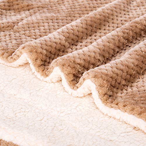 DW-Mocha Fuzzy Dog, Cat & Pet Blanket - Warm & Soft Plush Fleece Receiving Blanket for Dog Bed, Cat Bed, Couch, Sofa, Travel & Outdoor, Camping (24" x 32") - color: Dw-mocha, size: Blanket (24" x 32")
